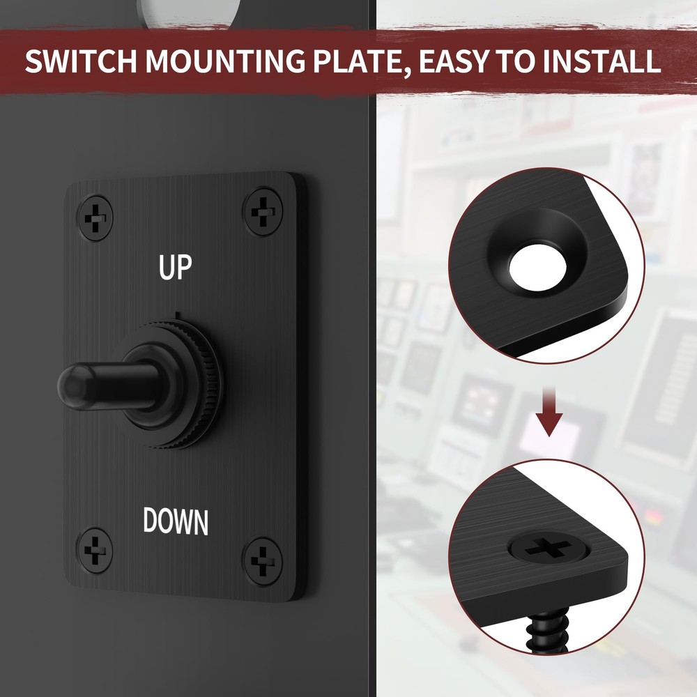 Reverse Polarity Toggle Switch 12V 30A 6 Pin 3Way ON/Off/ON DPDT Latching Switch
