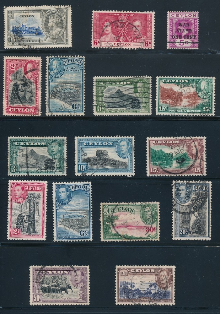 Ceylon **37 MOSTLY USED (1884-1947)**; CV $45