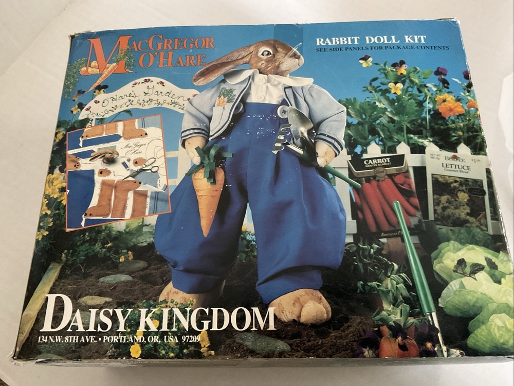 Daisy Kingdom MacGregor O’Hare Rabbit Doll Kit, Box Open