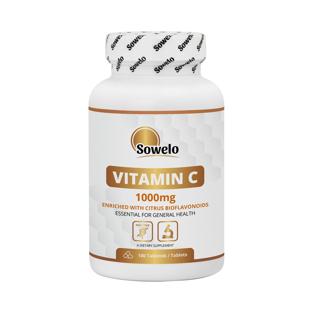 SOWELO Vitamin C 1000mg Tablets Ascorbic Acid With Bioflavonoids