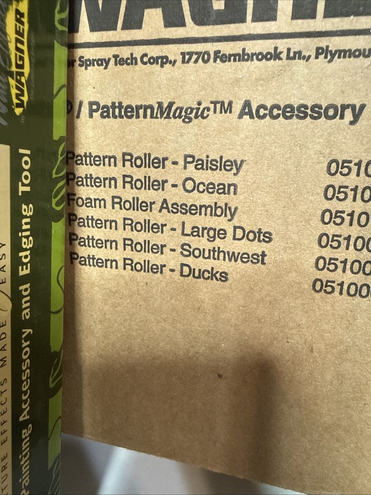 NIB Wagner Paint Mate Pattern Magic Accessory kit 6 Piece set