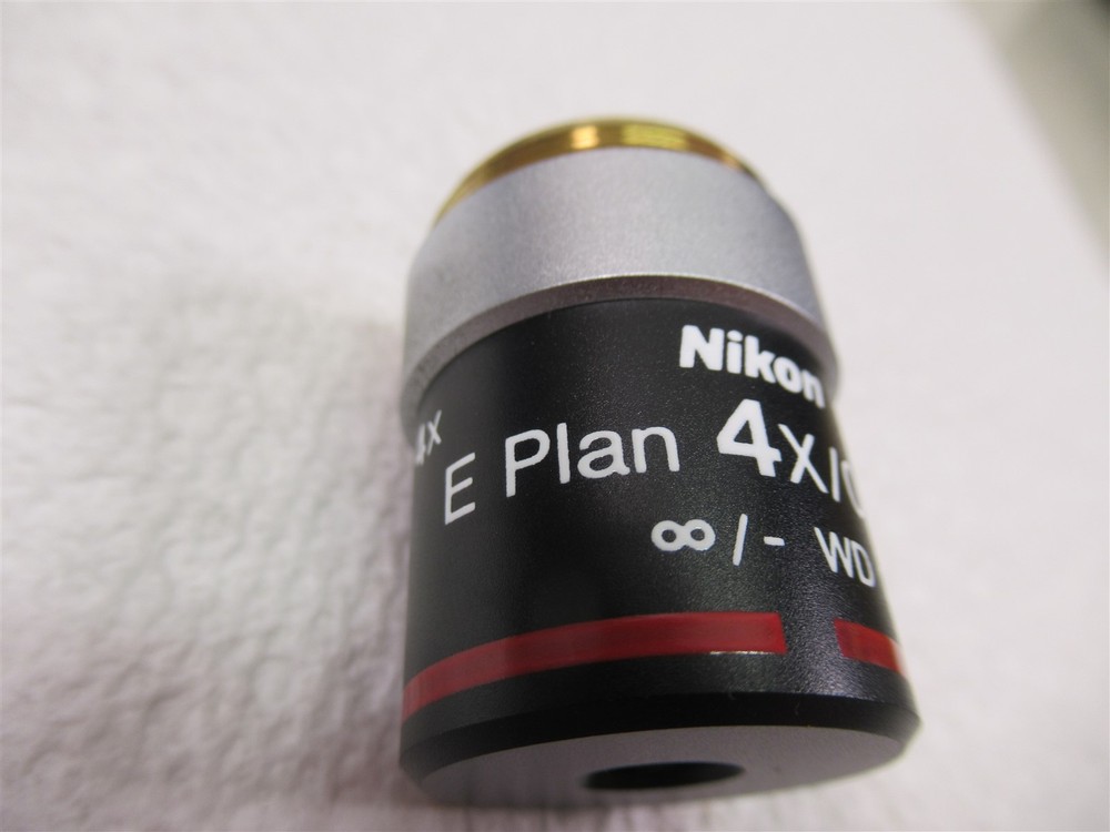 Nikon Eclipse E Plan 4x Microscope Objective Lens WD 30