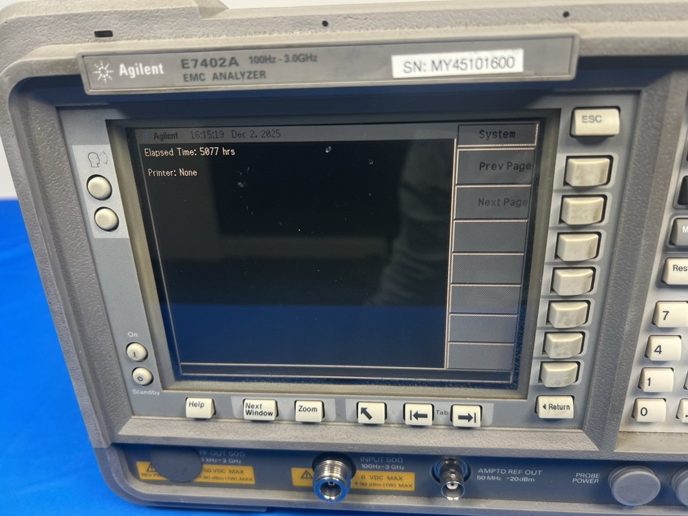 Agilent E7402A 100Hz - 3GHz EMC Analyzer/Spectrum Analyzer *READ CONDITION*