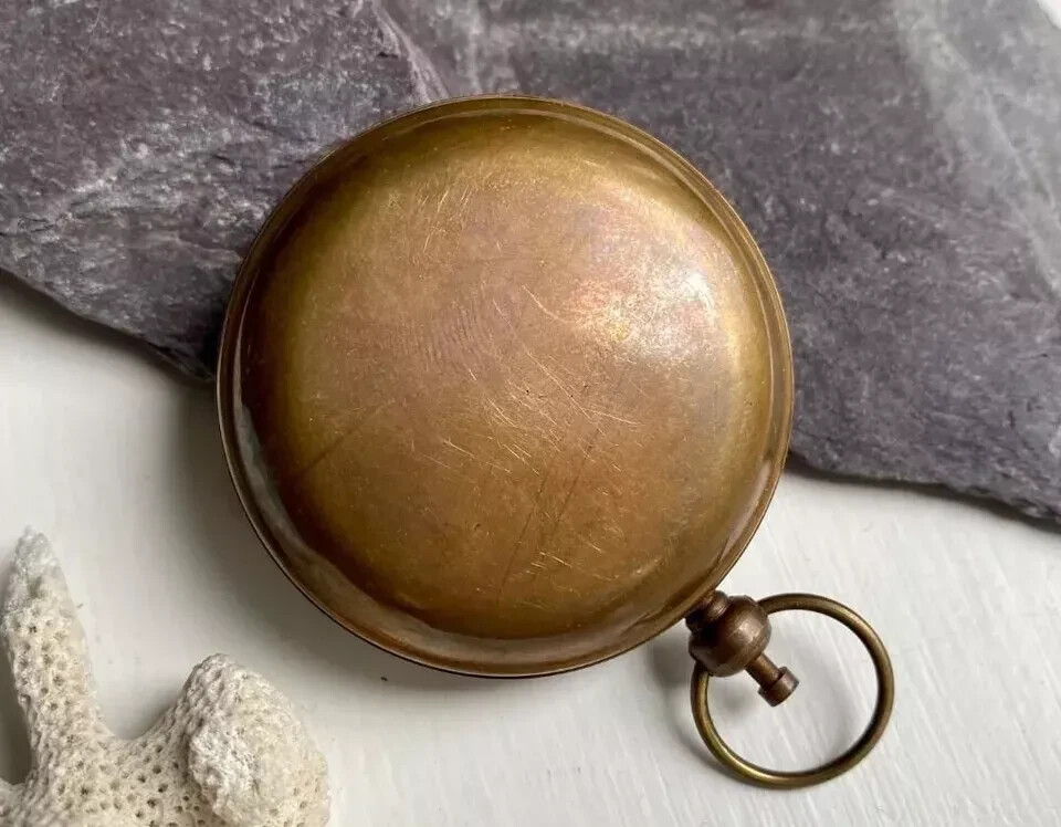 Pocket Compass Vintage Style Working Designer Solid Brass Finished Stylish Gift