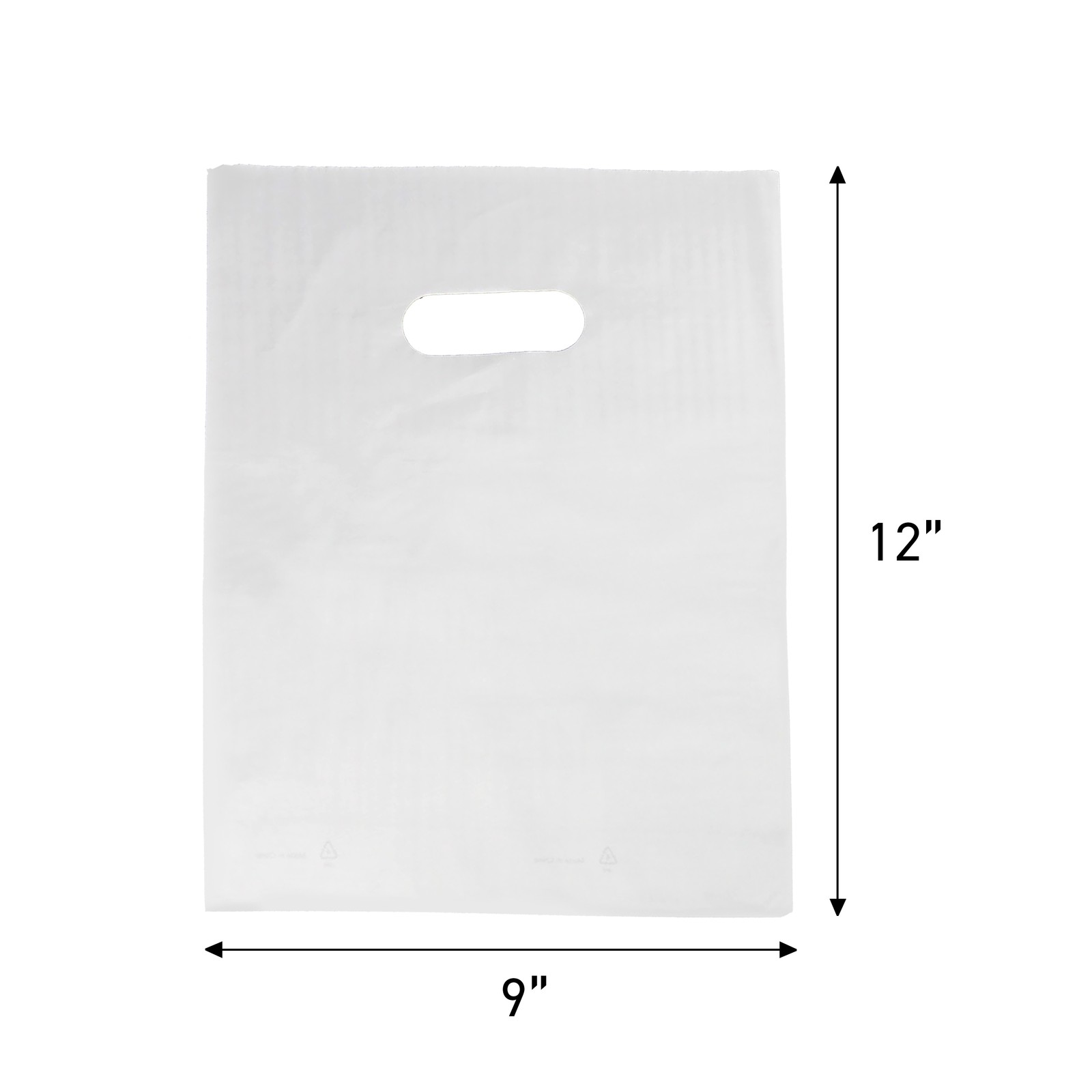 SSWBasics Small Low Density White Merchandise Bags - 9”W x 12”H - Case of 1000
