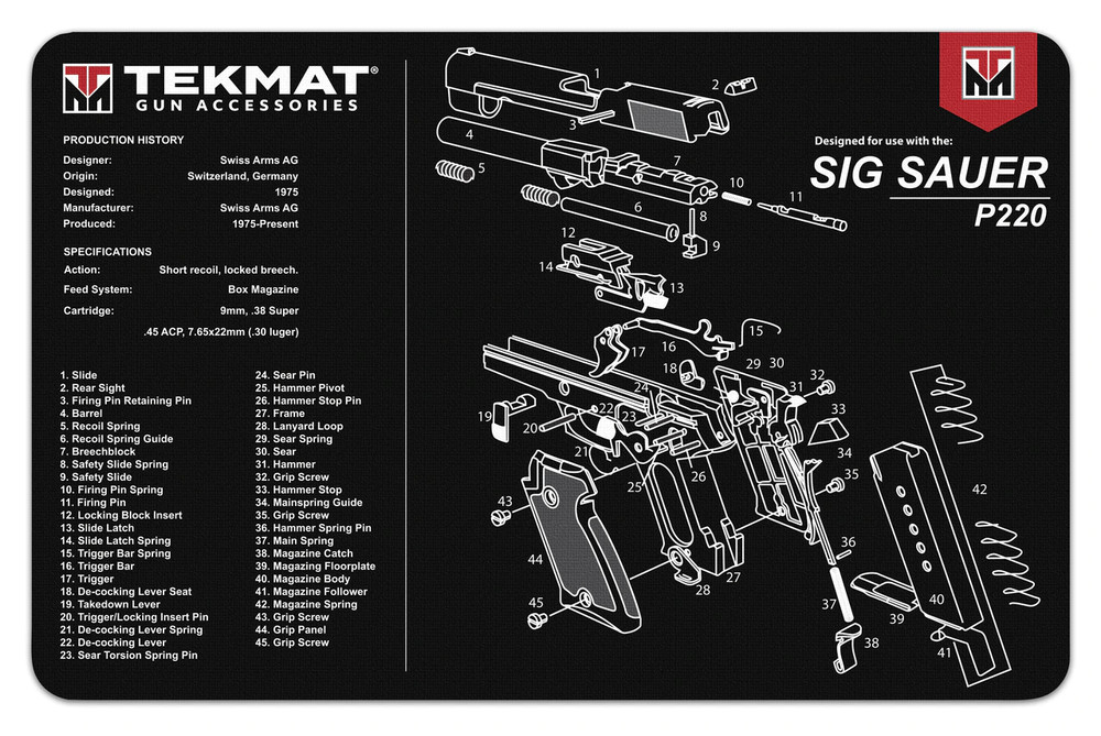 TekMat Handgun Cleaning Mat P220