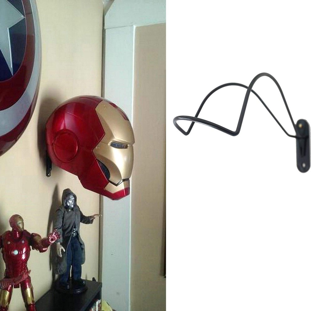 Strong Iron Rack for Electronic Helmet Wall Mounted | Helmet Storage Display ...