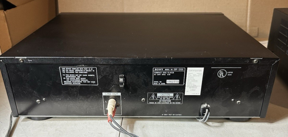 Sony Compact Disc Player Carousel Changer CDP-C325 No Remote TESTED!