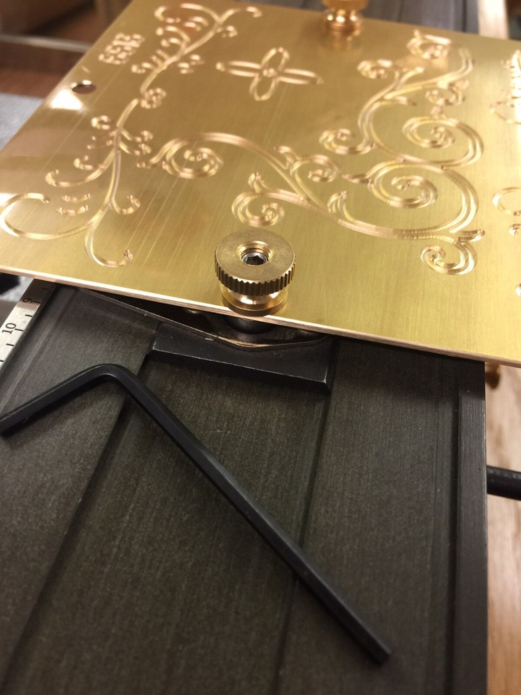 MULTI DIRECTION SCROLL WORK SOLID BRASS ENGRAVING PLATE FOR NEW HERMES FONT TRAY