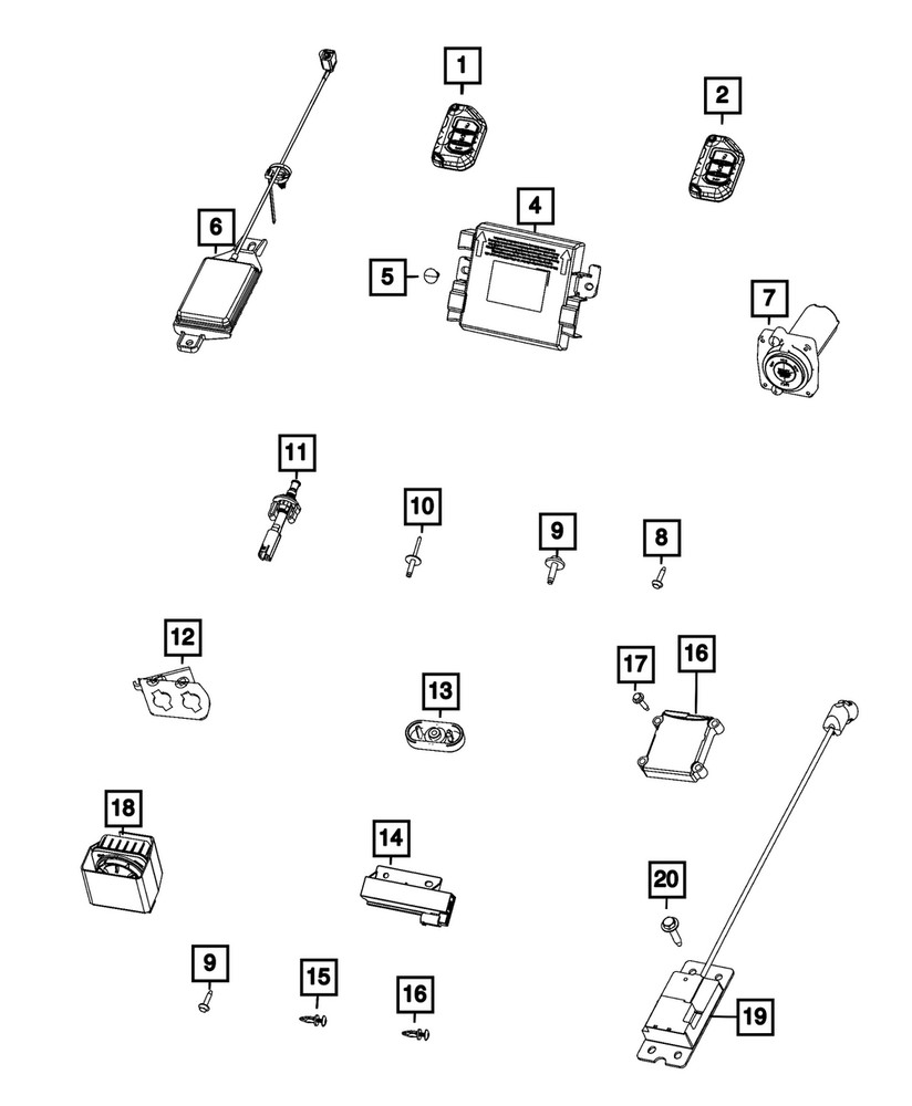 Genuine Mopar Intrusion Module Sensor 68283478AA