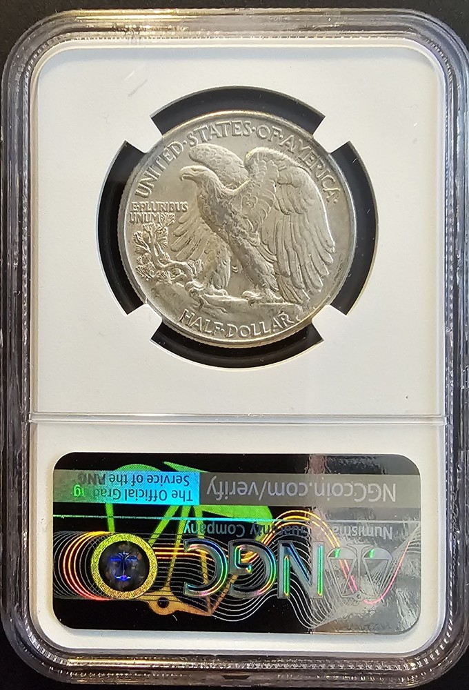 1943 Silver Walking Liberty Half Dollar NGC AU55 About Uncirculated