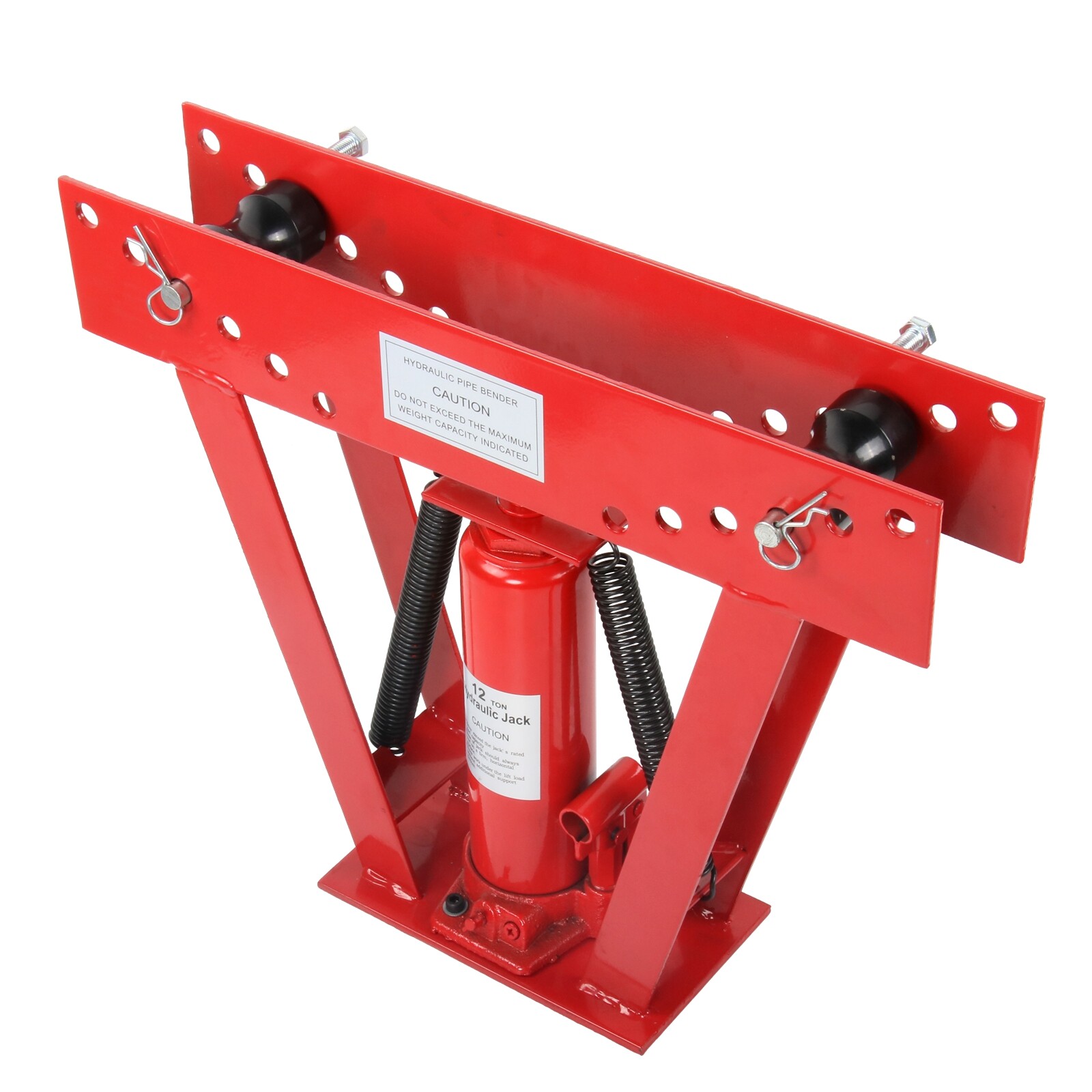 12 Ton Pipe Bender Manual Hydraulic Piping Bending Exhaust Tube w/6 Dies Size