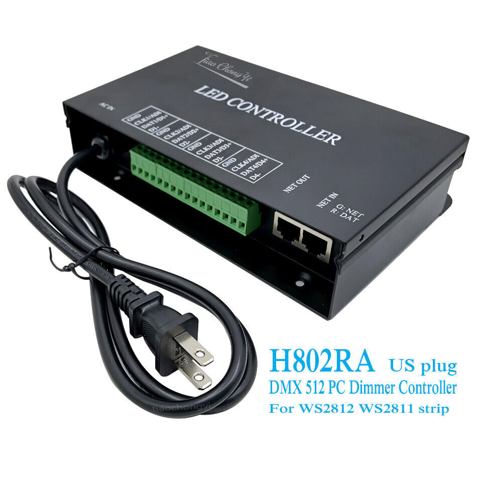 DMX512 LED controller supports artnet protocol 4 universes 4096 Pixels H802RA