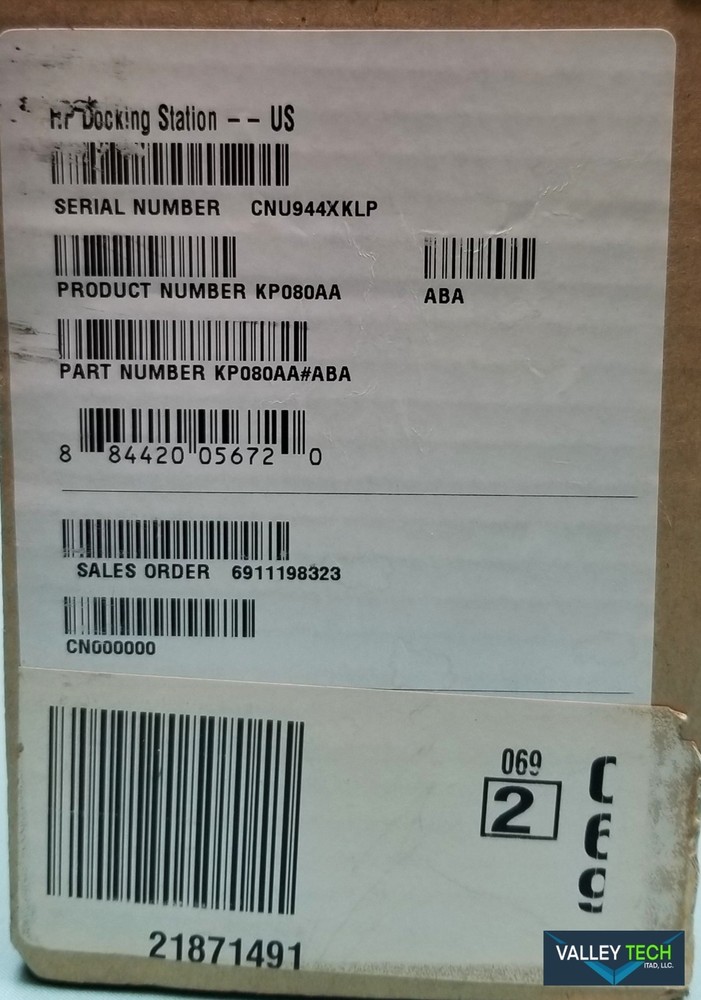 HP Docking Station KP080AA#ABA NEW Open box