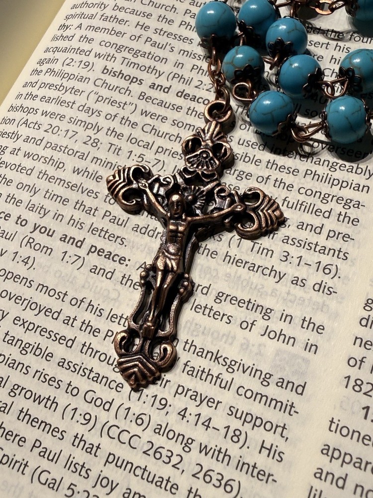 Turquoise Rosary - Catholic