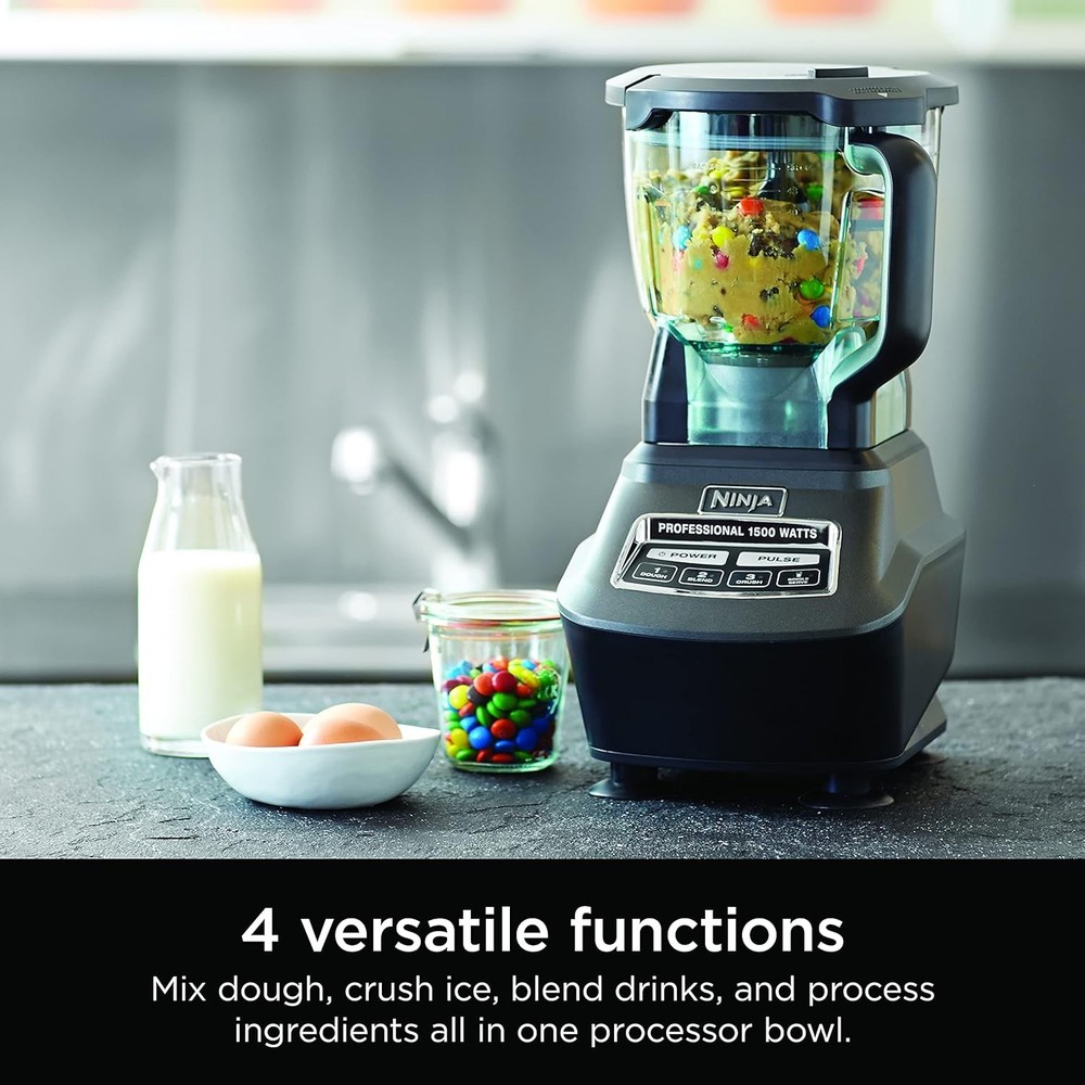 Ninja Mega Kitchen System Blender Food Processor 1500 Watts 72 oz Pitcher 8 Cup