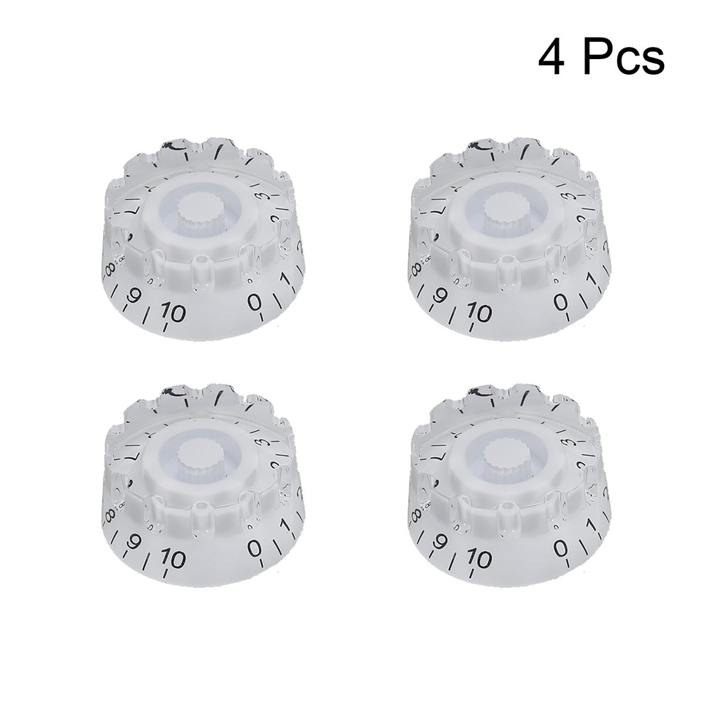 Notched Speed Knobs Speed Volume Tone Control Knobs White 4Pcs