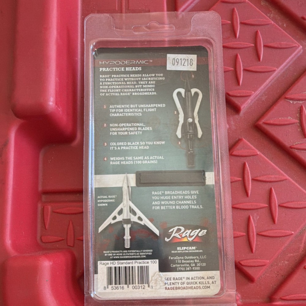 Rage Hypodermic Practice Heads- 3 pack 100g