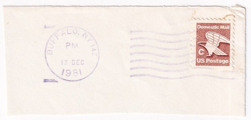 STAMP US SCOTT 1948 "C" Eagle Domestic 1981 USED ON PAPER - A