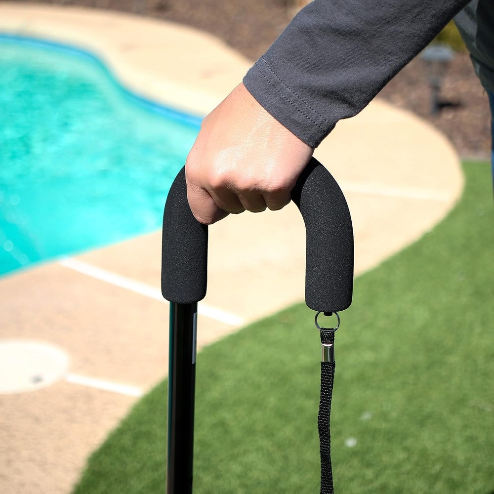 Foam Hand Grip Replacement for Standard Handle Canes Thick Cushioned Black  1 PC