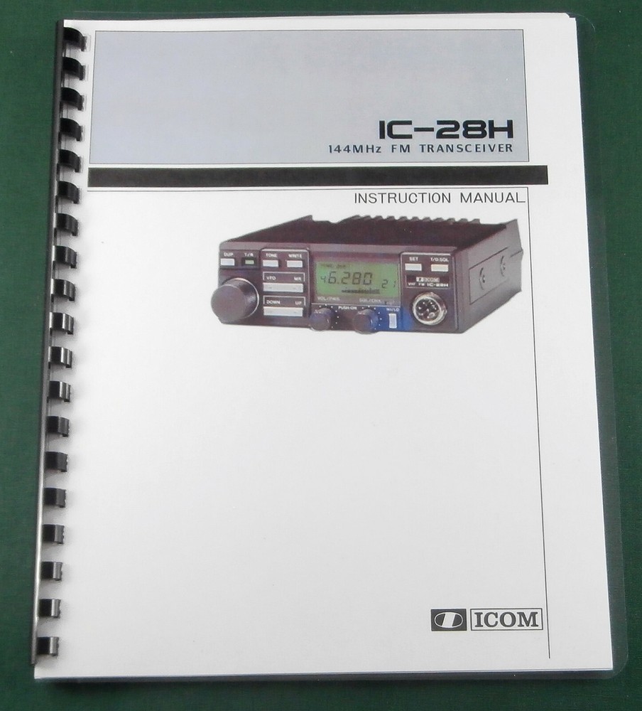 Icom IC-28H Instruction Manual: Comb Bound with Protective Covers!