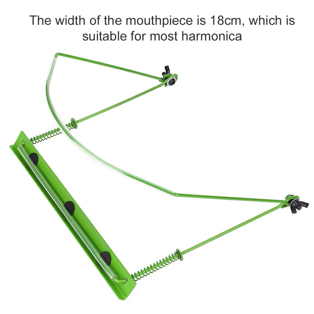 Green 18cm Harmonica Clip Holder For Most Harmonica Players