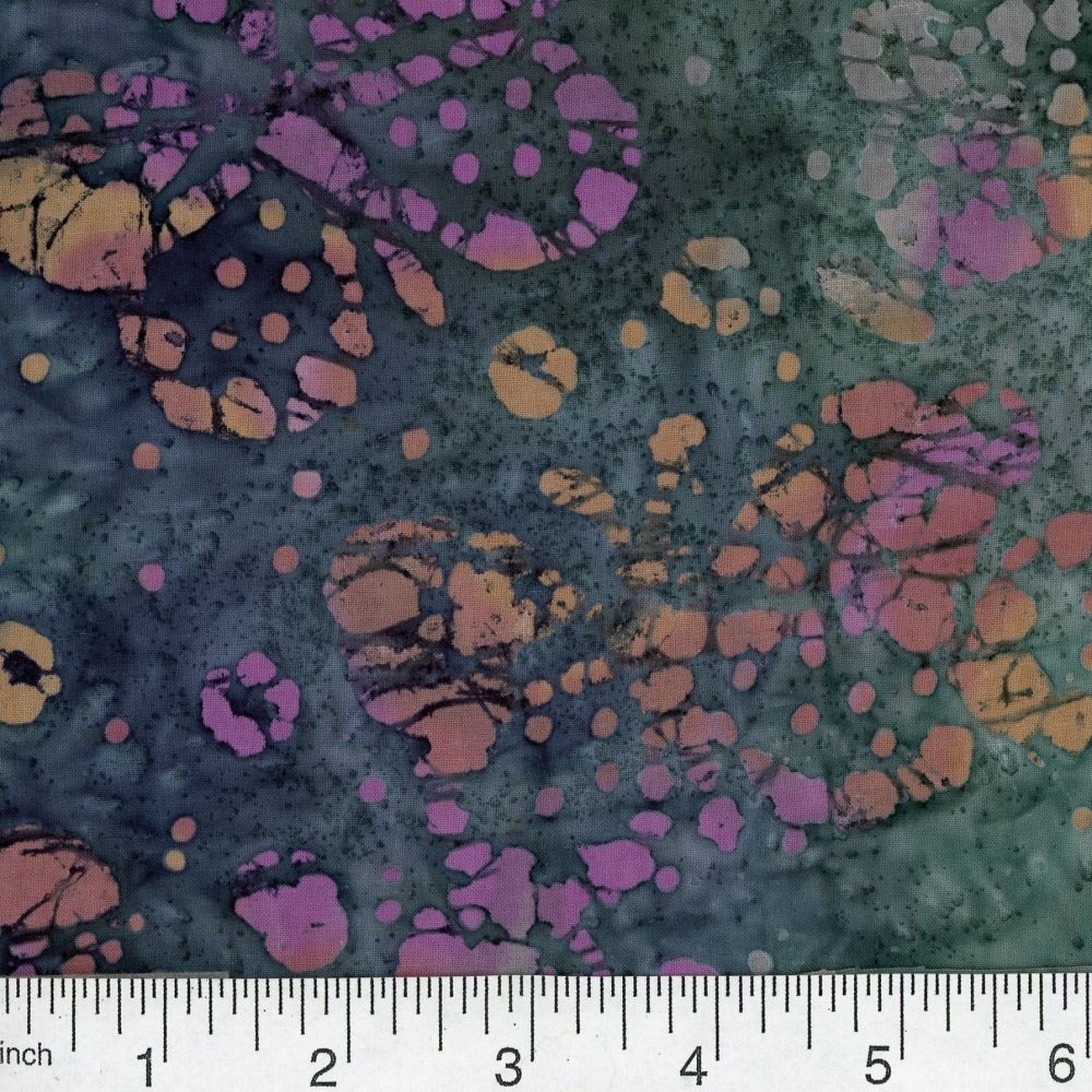 6 yds Batik 100% Cotton Print Fabric - Multicolor
