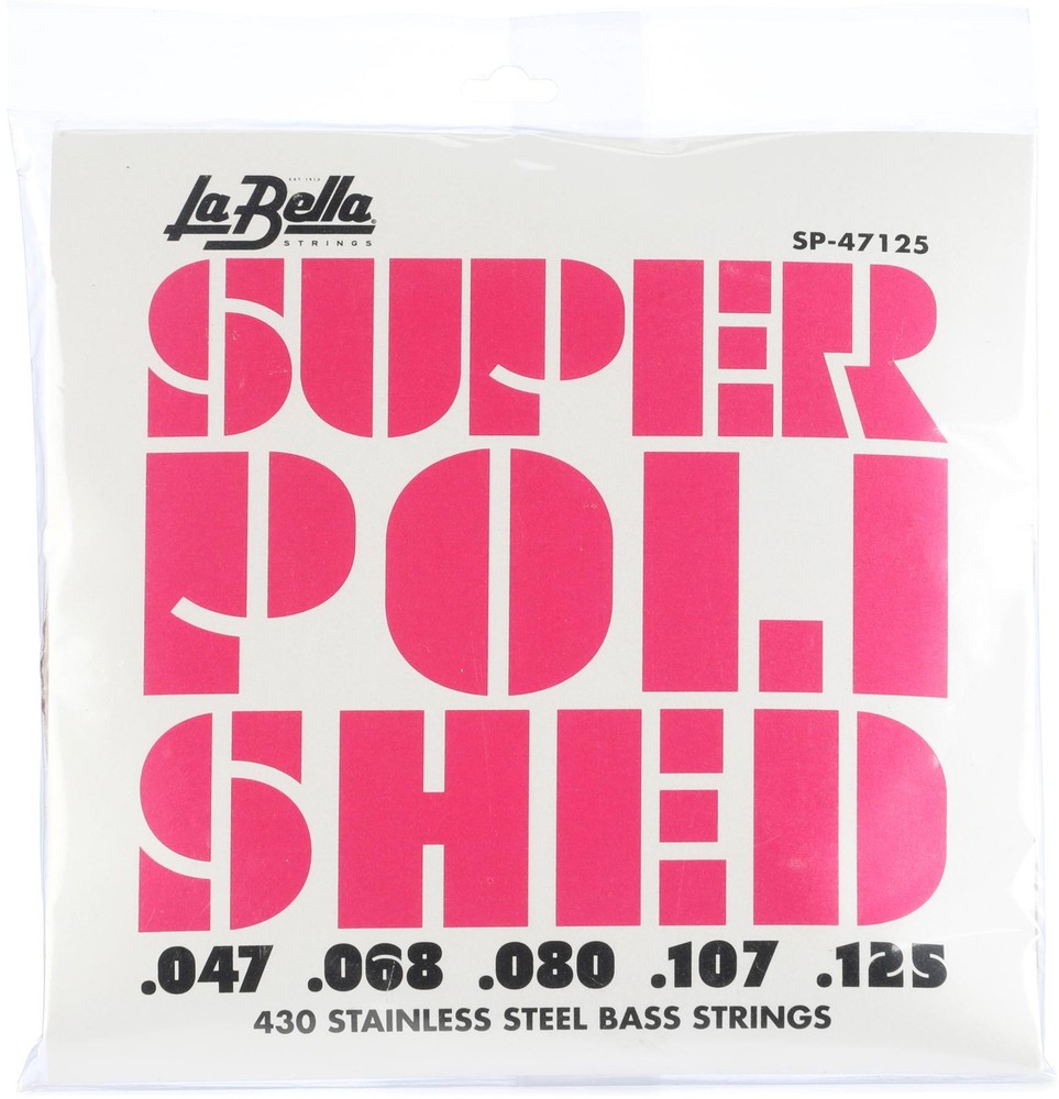 La Bella Super Polished 5-string Bass Guitar Strings - .047-.125