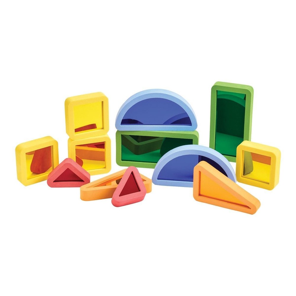 Kaplan Early Learning Mirror Foam Blocks - 12 Pieces