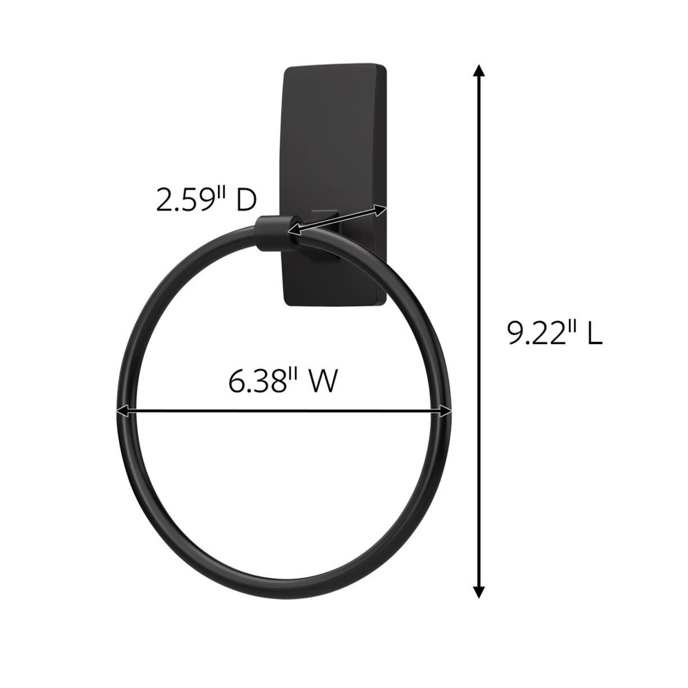 Command Towel Ring [Removable]: 1 ring (Satin Nickel)