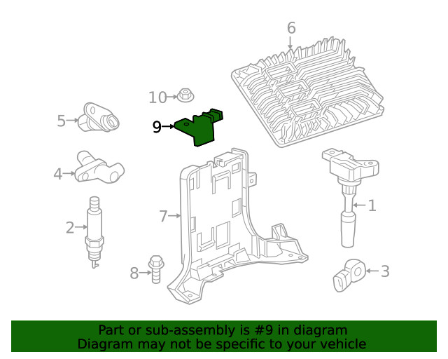Genuine GM Engine Control Module Bracket Clip 84152199
