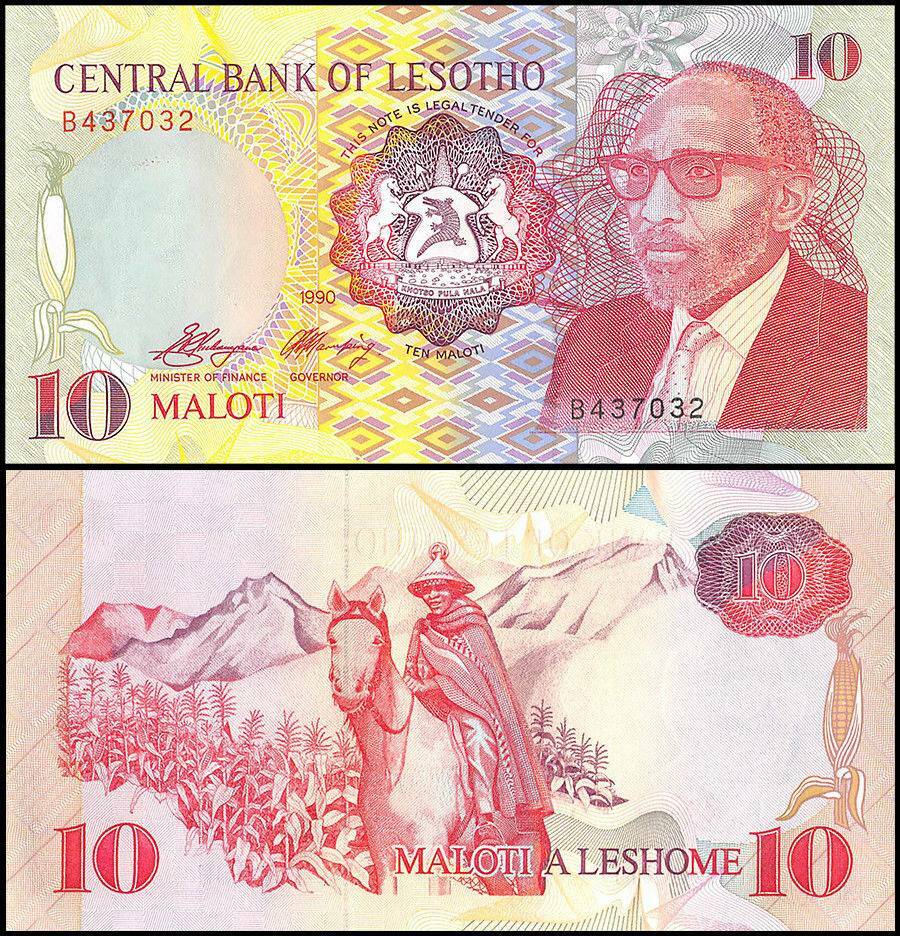 Lesotho 10 Maloti, 1990, P-11, UNC