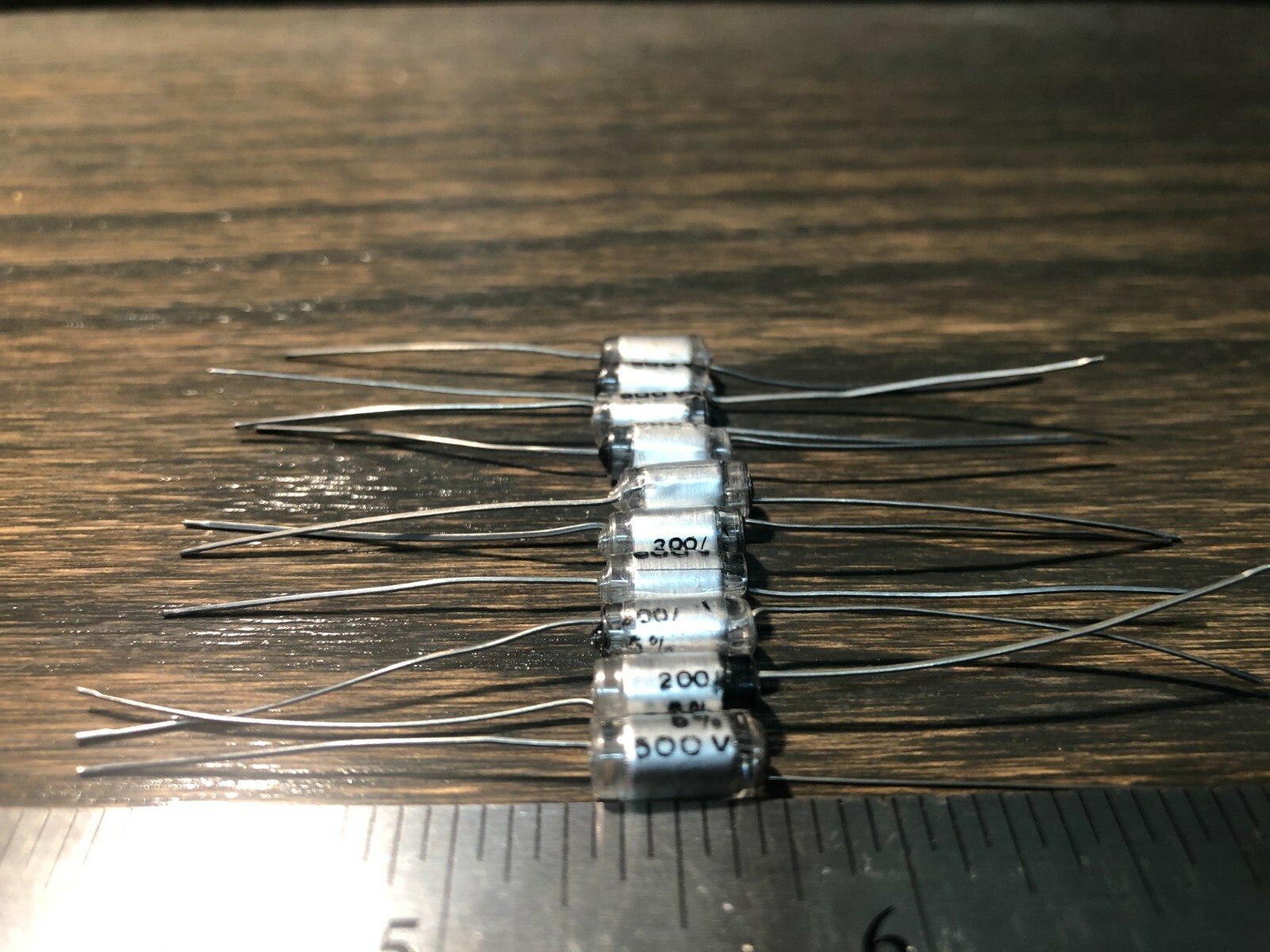 (Lot of 10) NOS Polystyrene Capacitors 200pf 500v Film/Foil type for Audio