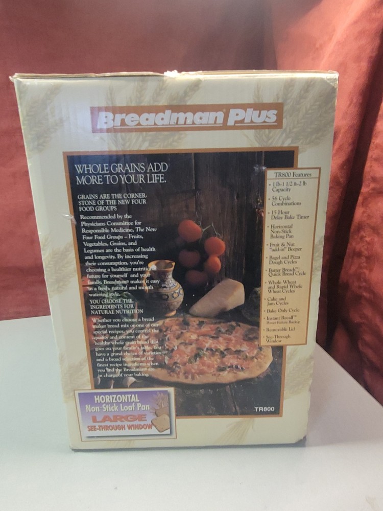 Breadman PLus TR800 Automatic Breadmaker Bread Machine