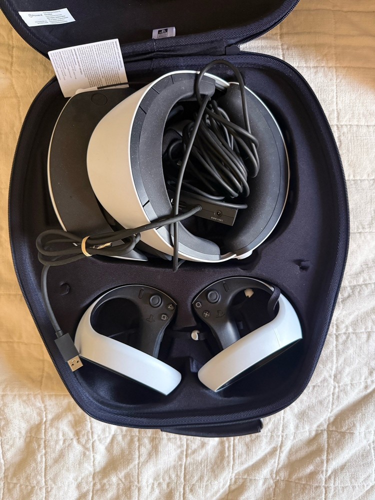 Sony PlayStation VR2 Headset with Controllers (and Charging Dock) with Case