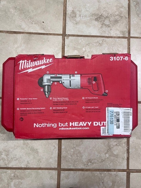 Milwaukee 1/2” D-Handle Right Angle Drill Kit (3107-6)