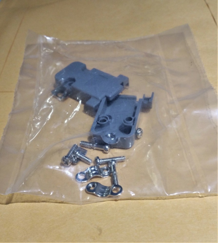 3 Pieces L-Com SDC9G DB-9 (DB-15 HD)  Gray Plastic  Back-shell  with Hardware