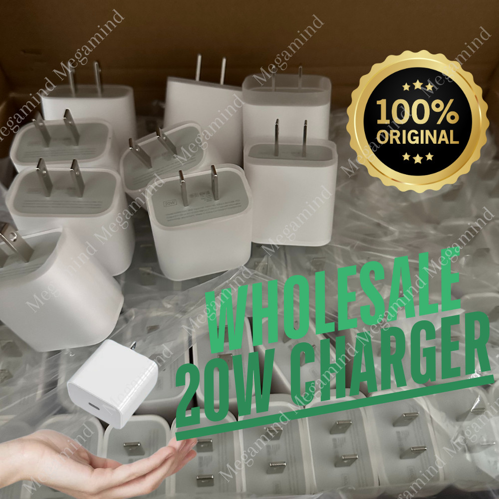 100x Lot 20W USB Type C Power Adapter Fast Charger Cube Block For iPhone Android