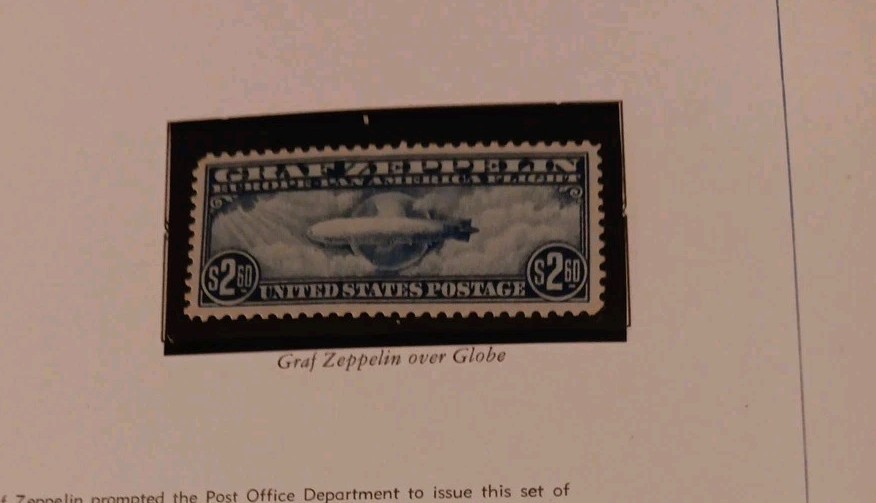 U.S. (Scott C15) Airmail, $2.60 GRAF Zeppelin, Mint-ĹH, XF Rich Blue Color !