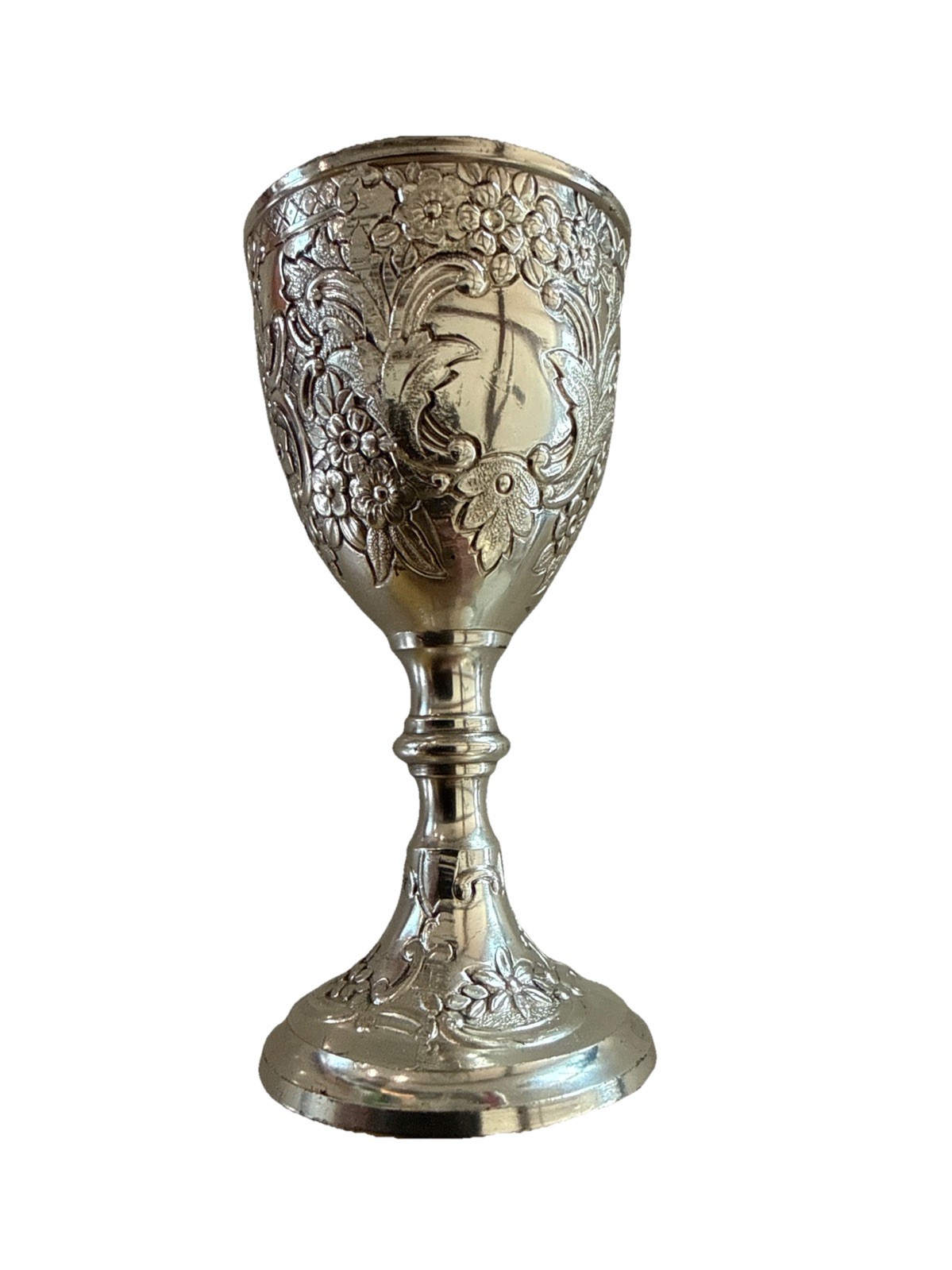 Corbell & Co. Mini Goblet Set of 4 Silver Plated Japan Barouque Design