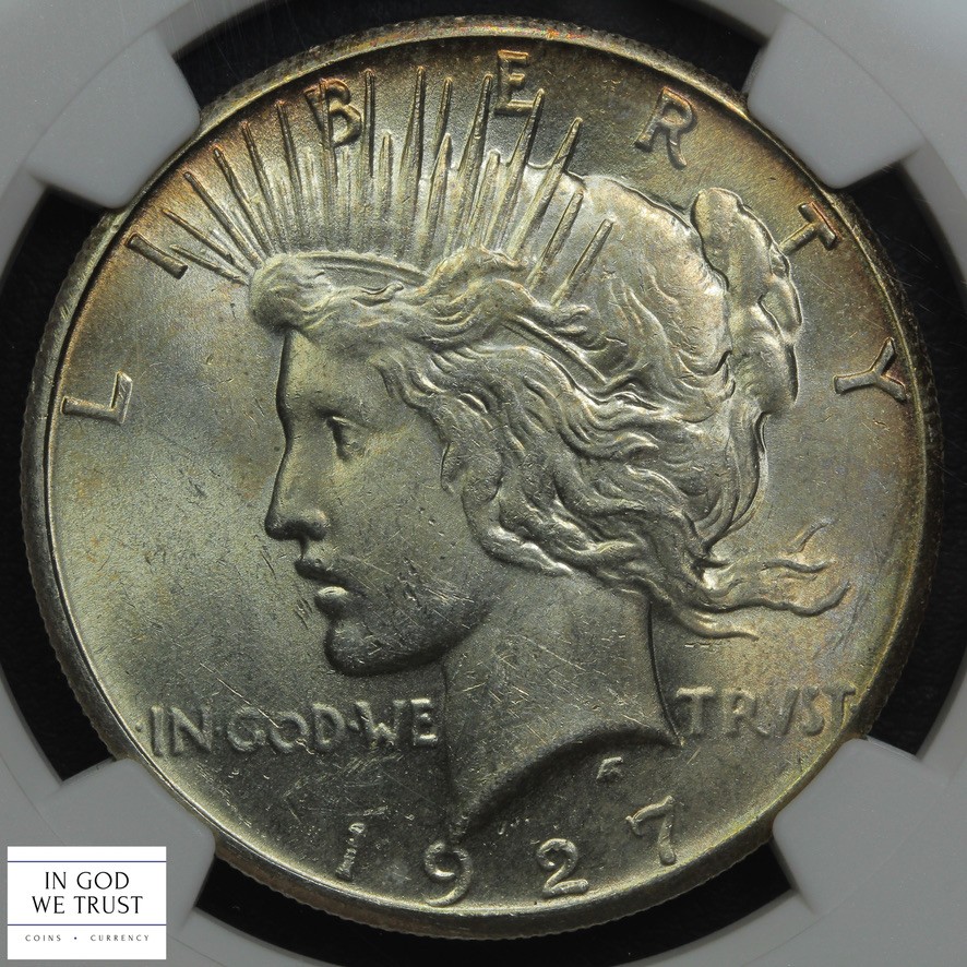 1927 Peace Silver Dollar $1 NGC MS 62