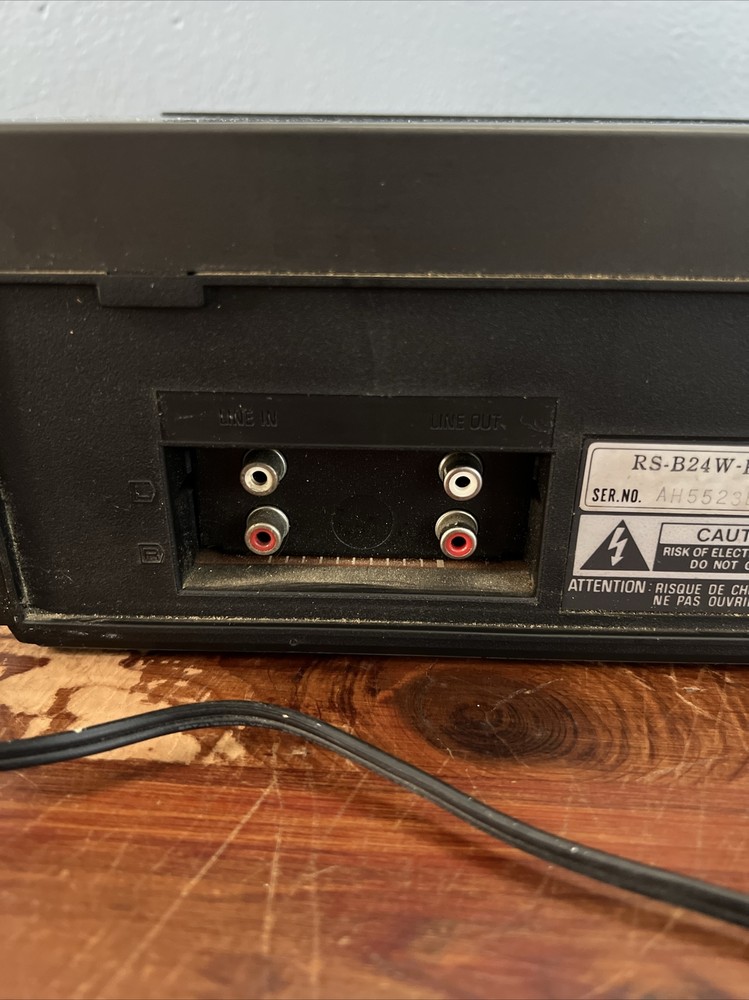 Vintage Technics RS-B24W Dual Double Cassette Player Black Tested