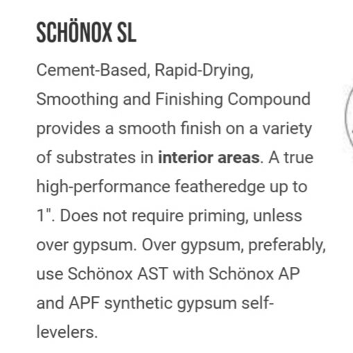 Schonox SL Cement Based Rapid Drying 10 lbs Bag