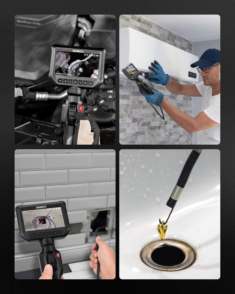 Industrial Two-Way Borescope Endoscope Snake Inspection Scope Camera with Light