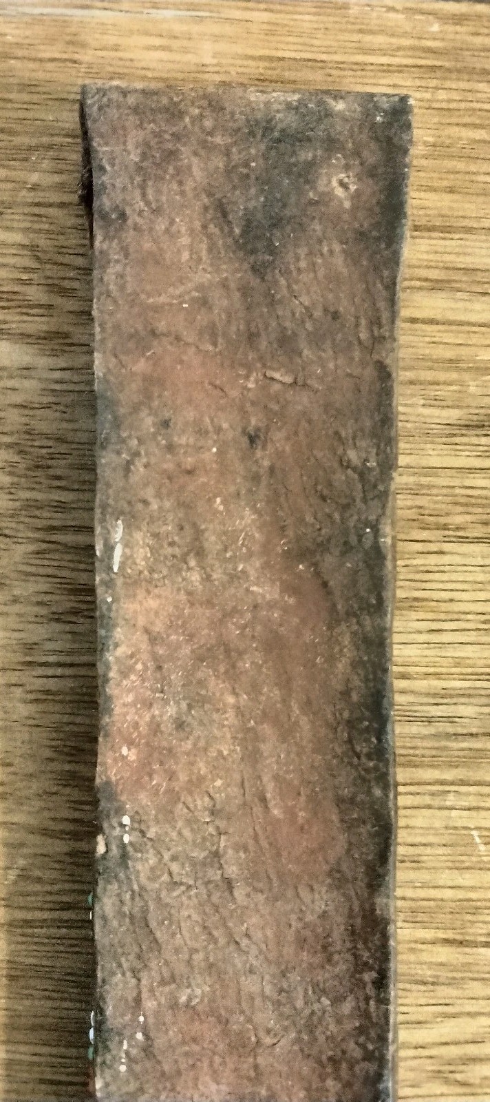 Antique African Maasai Beaded Leather Strap 8" Petina & Handbeading - Decorative