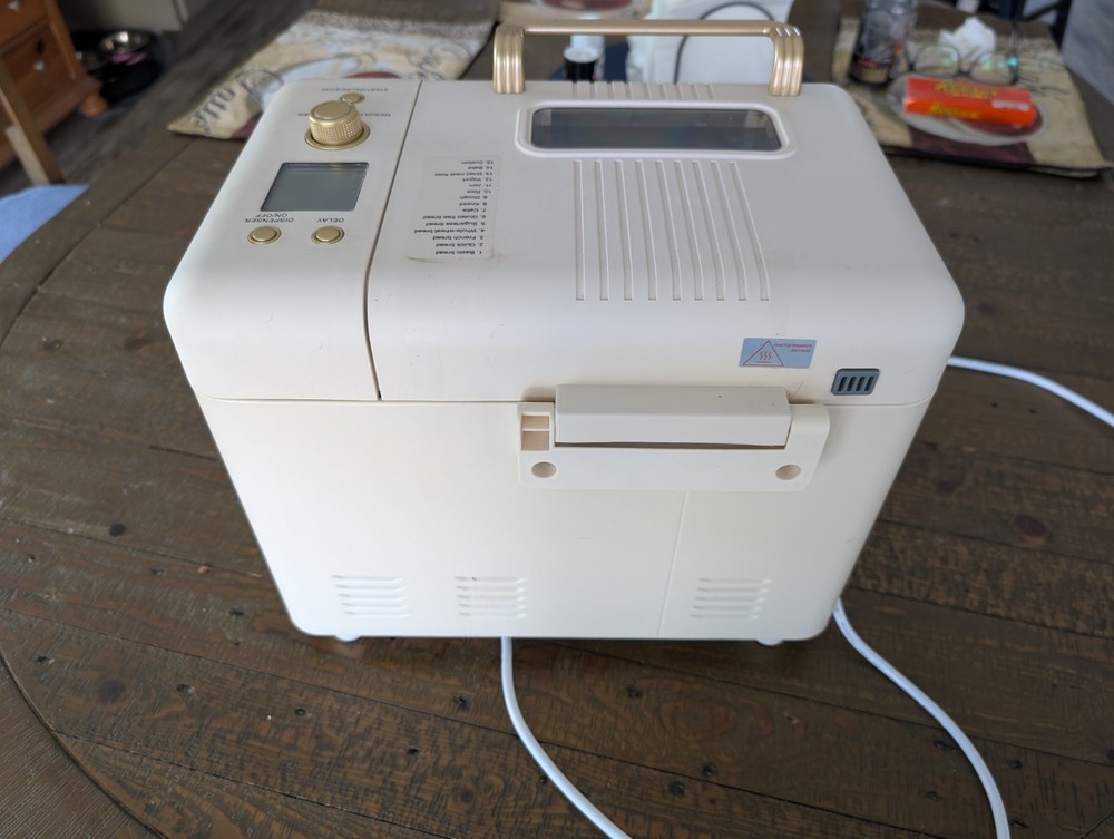 Neretva Bread Machine, 2.2LB 15-in-1 Bread Maker, Dual Heater Breadmaker Machine