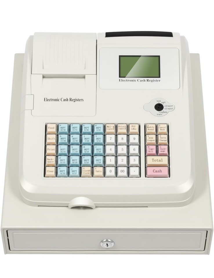 NEW Electronic Cash Register 48 Keys Cash Management System with Thermal Printer