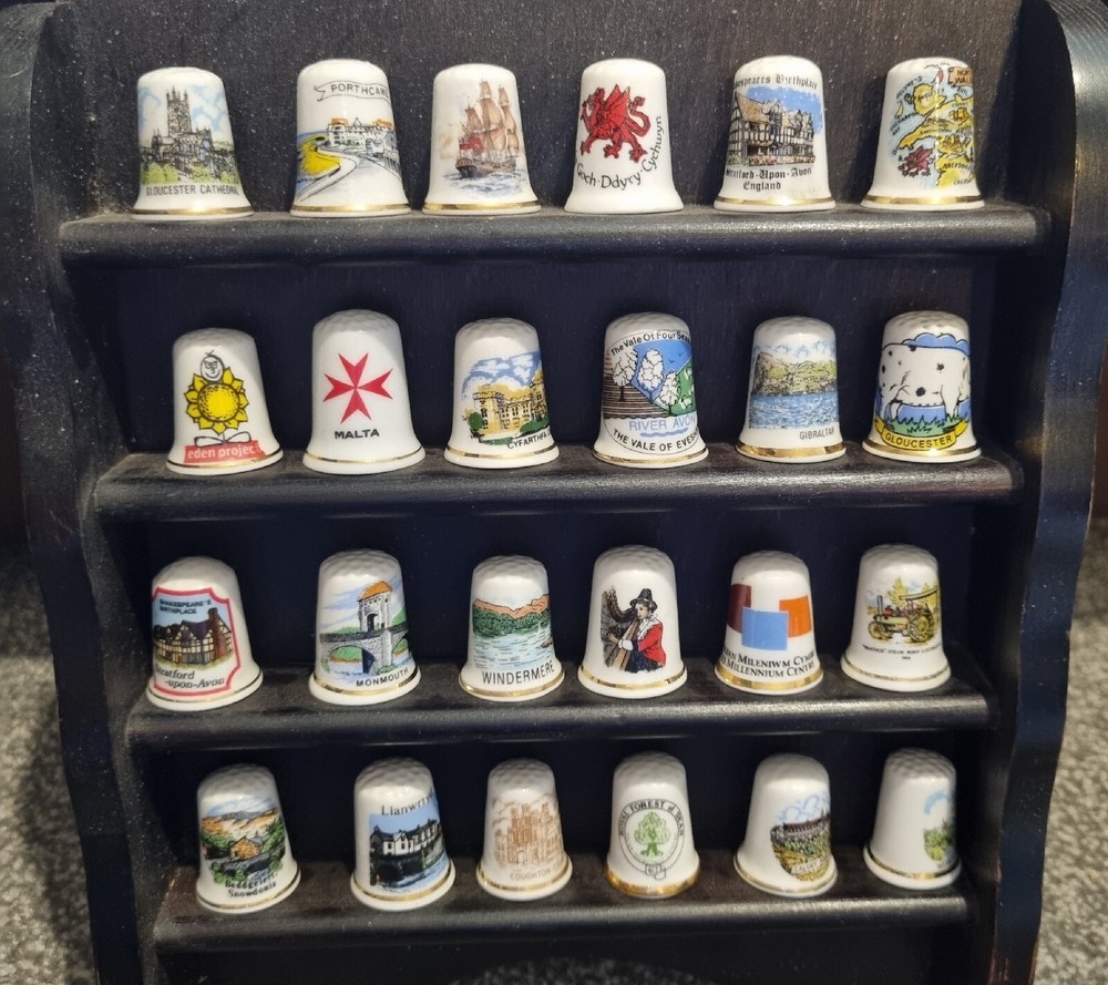 24 Mixed Bone China Thimbles lot 2.
