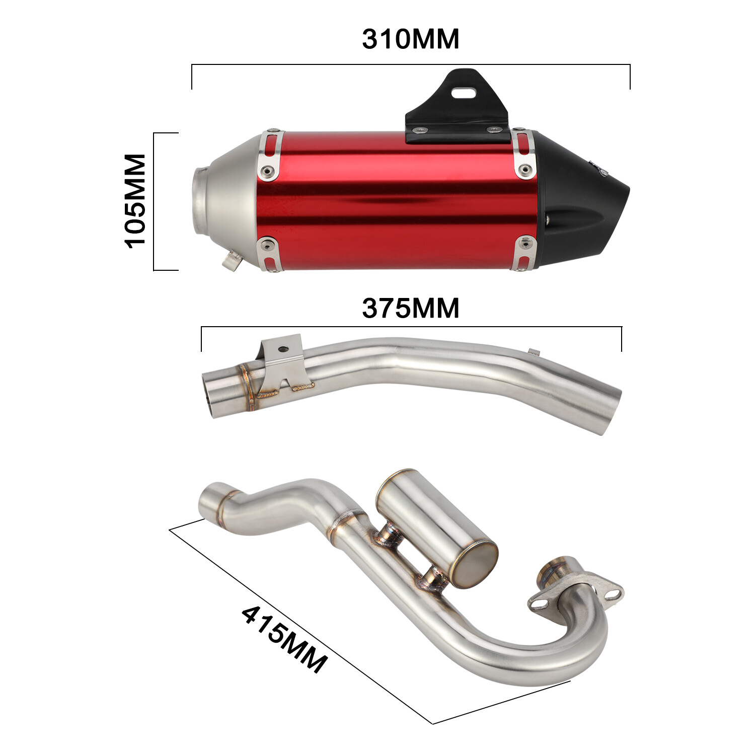 Motorcycle Exhaust Pipe Muffler Assembly Kit for CRF230F 2003-2013 Dirt Bike