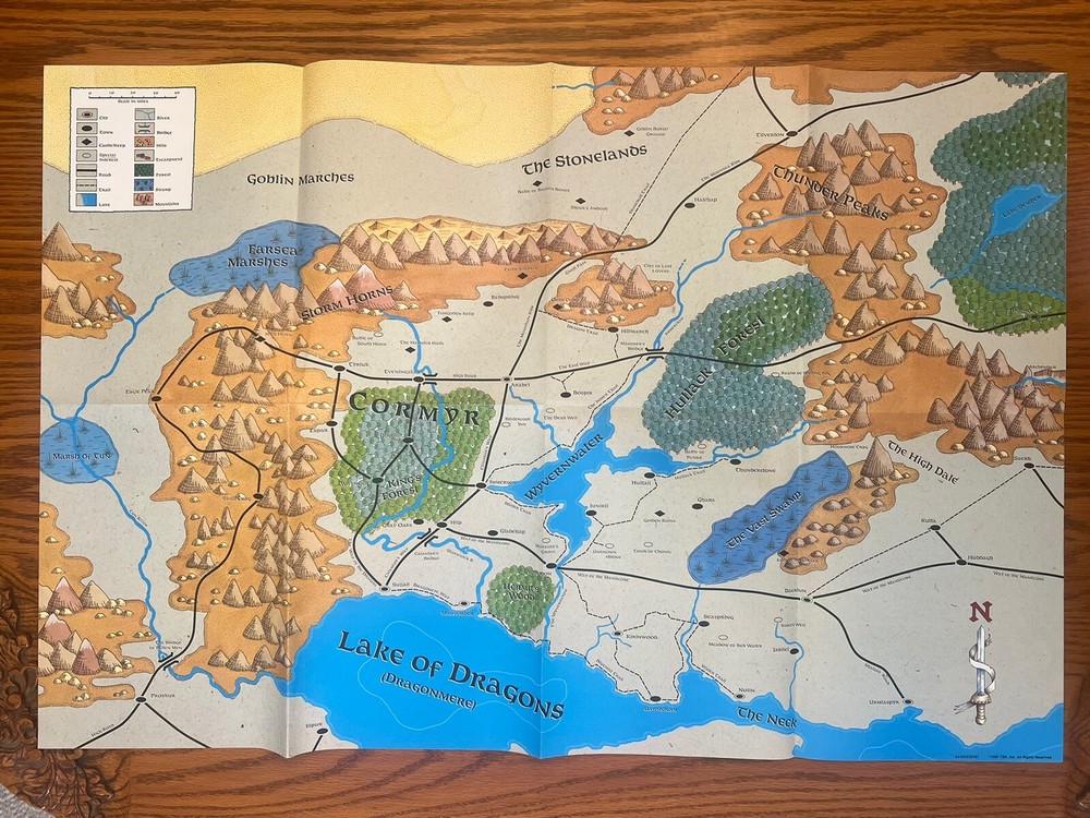 MAP ONLY for CORMYR Dungeons & Dragons Module 9410XXX0701